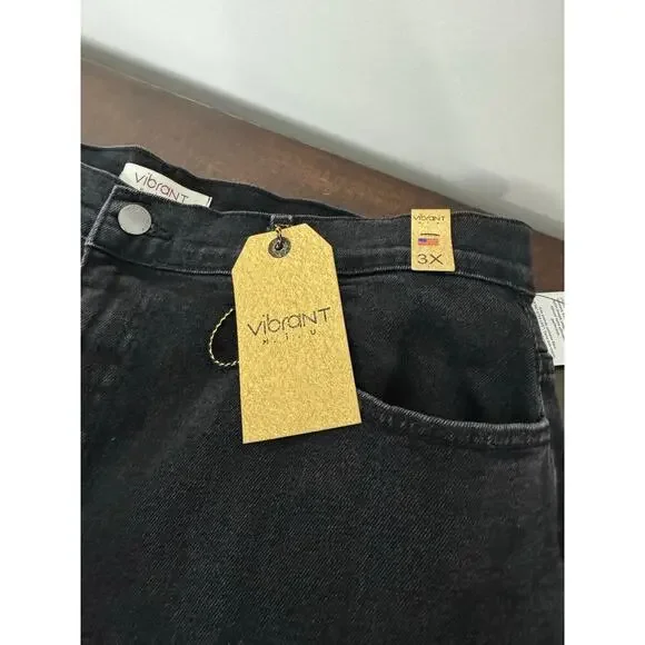 Vibrant m.i.u. Black Denim Jeans Distressed Jeans 3X (20) - Picture 8 of 8